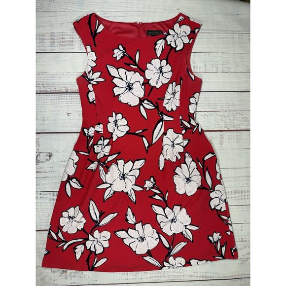 Jessica Howard Dresses & Skirts - Jessica Howard A-Line Dress Women's Size 16 Red White Floral Textured Stretch